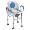Lightweight Aluminium Commode Chair with Removable Armrests