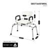 360° Swivel Transfer Shower Chair with Armrests