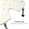U-Shaped Shower Chair with Backrest