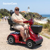 SectorCare Pro Mobility Scooter - Red