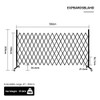 Heavy Duty 2m High Expandable Barrier – Black – 3.5m