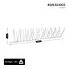 50cm Stainless Steel Bird Spikes - Staggered Design