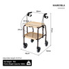 SectorCare Height-Adjustable Indoor Walker Trolley with Two Trays