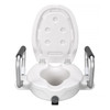 SectorCare Raised Toilet Seat with Flip-Up Armrests