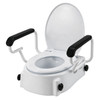 SectorCare Height-Adjustable Raised Toilet Seat with Flip-Up Armrests