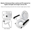 SectorCare Height-Adjustable Raised Toilet Seat with Flip-Up Armrests