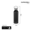 25oz Vacuum Insulated Stainless Steel Water Bottle Black