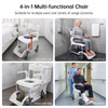 SectorCare Mobile Shower Commode Chair 4 in 1 with 136kg Capacity White