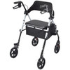 SectorCare Foldable 4 Wheel Rollator Walker with Seat 136kg White