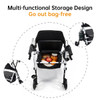 SectorCare Foldable 4 Wheel Rollator Walker with Seat 136kg White