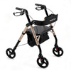SectorCare Lightweight Aluminium Rollator Walker with Seat, Champagne