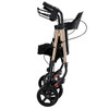 SectorCare Foldable 4 Wheel Rollator Walker with Seat 136kg Champagne