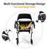 SectorCare Foldable 4 Wheel Rollator Walker with Seat 136kg Champagne