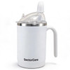 SectorCare 3 in 1 Spill Proof Feeding Cup 450ml with Long Straw White