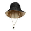 Safety Sector Reversible Wide Brim Bucket Hat 100% Cotton White Black
