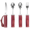 SectorCare Adaptive Dining Set 8 Piece Suction Base Cutlery Burgundy