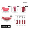 SectorCare Adaptive Dining Set 8 Piece Suction Base Cutlery Burgundy