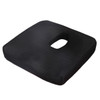 SectorCare Coccyx Cutout Latex Seat Cushion 7cm H x 42cm W Black