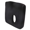 SectorCare Coccyx Cutout Latex Seat Cushion 7cm H x 42cm W Black