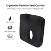 SectorCare Coccyx Cutout Latex Seat Cushion 7cm H x 42cm W Black