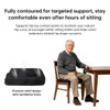 SectorCare Coccyx Cutout Latex Seat Cushion 7cm H x 42cm W Black