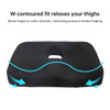 SectorCare Coccyx Cutout Latex Seat Cushion 7cm H x 42cm W Black