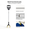SectorCare Reacher Grabber Pick Up Tool Wide Jaw 80cm Long Silver