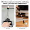 SectorCare Reacher Grabber Pick Up Tool Wide Jaw 80cm Long Silver