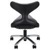 Ergonomic Saddle Chair with Backrest Height Adjustable Dark Grey