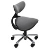 Ergonomic Saddle Chair with Backrest Height Adjustable Dark Grey