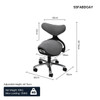 Ergonomic Saddle Chair with Backrest Height Adjustable Dark Grey