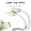 SectorCare Curved Long Handle Back Bath Brush with Hanging Hole Grey