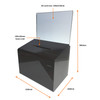 Dark acrylic donation box