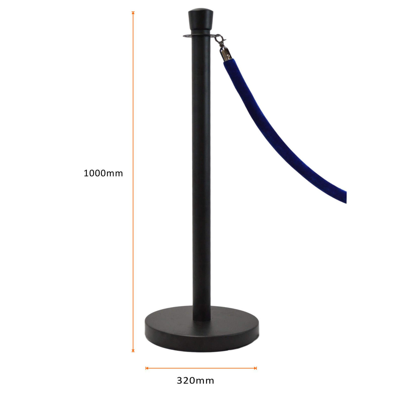 Blue Queue Stand and Rope Bollards for Queue Control
