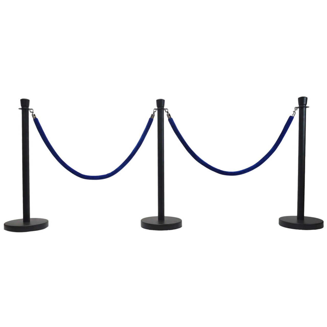 Blue Queue Stand and Rope Bollards for Queue Control