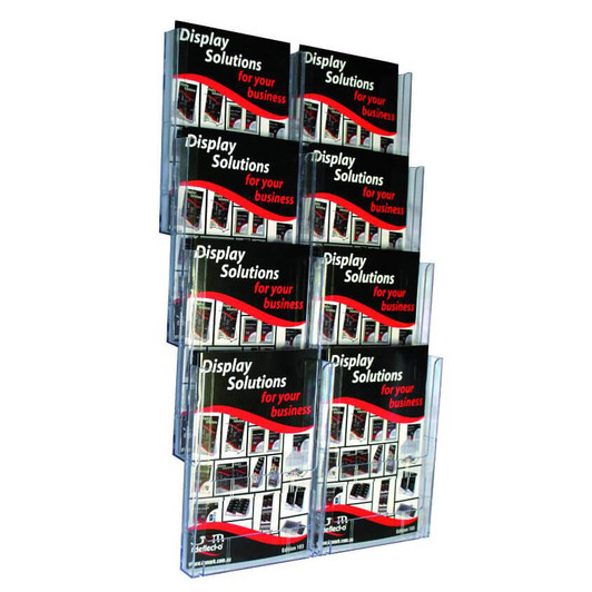 8xA4 Wall Mount Brochure Holders Portrait