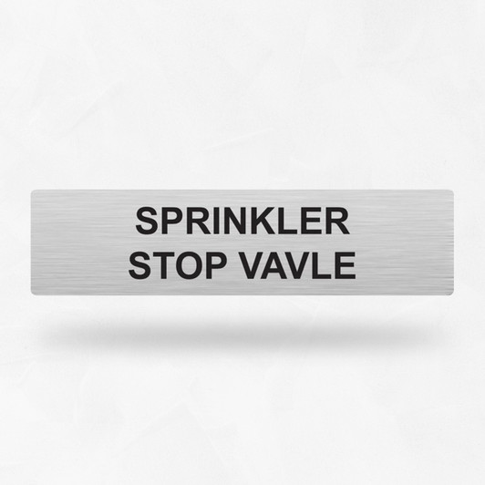 Statutory Sign - Sprinkler Stop Valve Sign