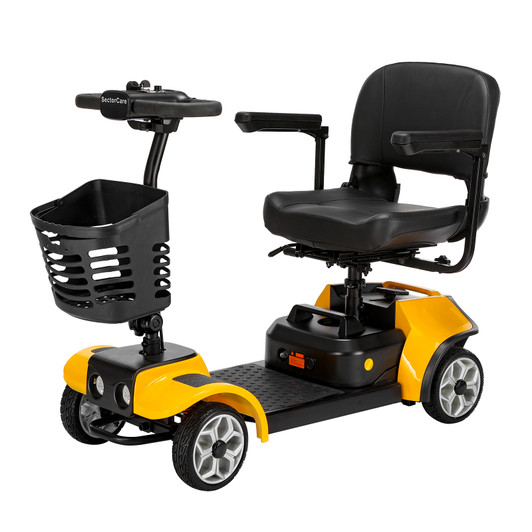 SectorCare Travel Mobility Scooter - Yellow
