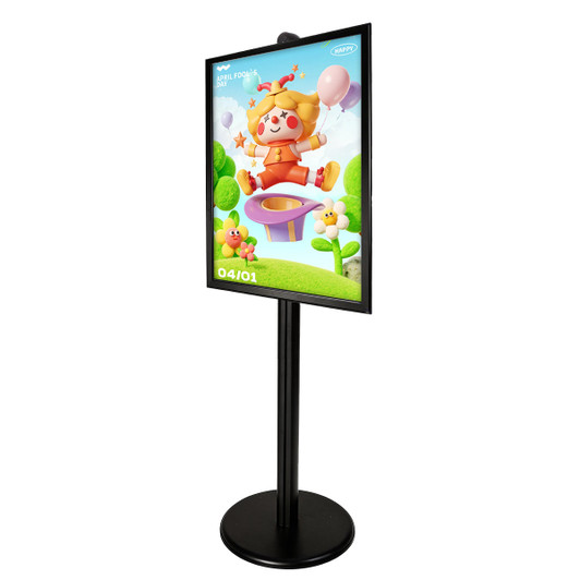 A1 Poster Stand- Single Sided Black With 32mm Heavy Duty Snap Frame