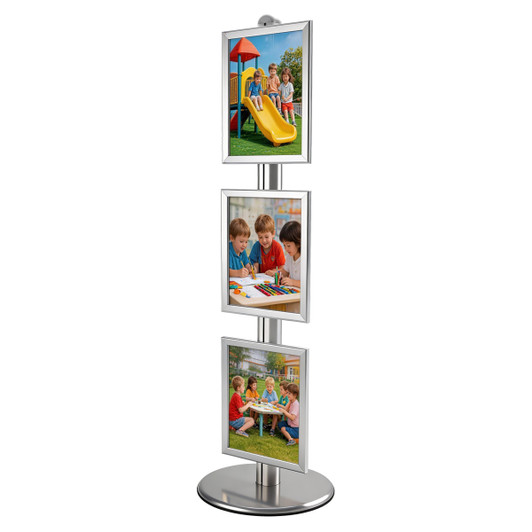 3x A3 Poster Stand- Single Sided With 32mm Heavy Duty Snap Frame