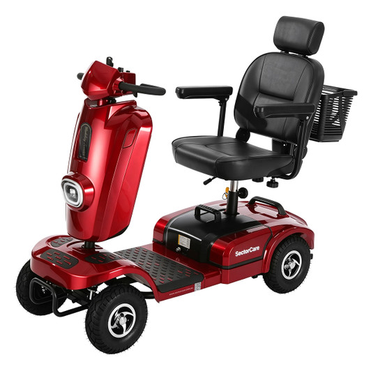 SectorCare Deluxe Mobility Scooter - Red