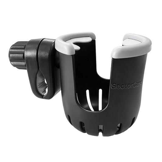 SectorCare 360° Adjustable Universal Cup Holder - Black & Grey
