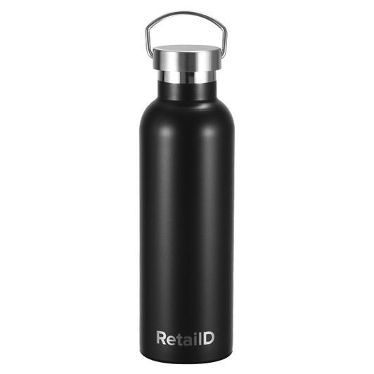 25oz Vacuum Insulated Stainless Steel Water Bottle Black