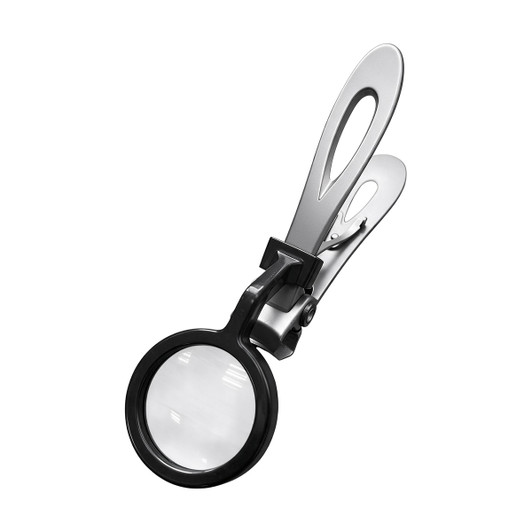 SectorCare Nail Clipper with Detachable Magnifier Wide Jaw Silver