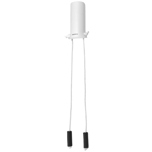 SectorCare Sock Aid with Long Pull Cords and Non Slip Grips, White