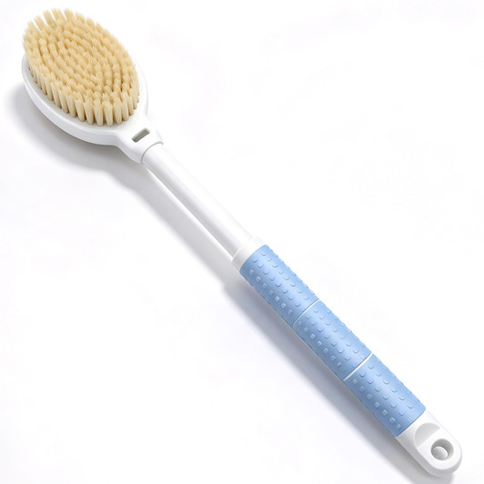 SectorCare Telescopic Long Handled Bath Brush Dual Sided Blue