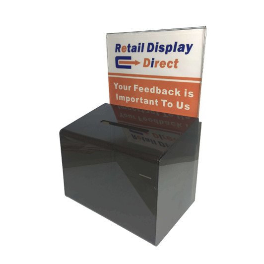 A4 smoke acrylic suggestion box