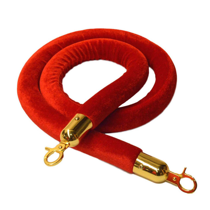 Gold Velvet Ropes for Rope Barriers and Bollards