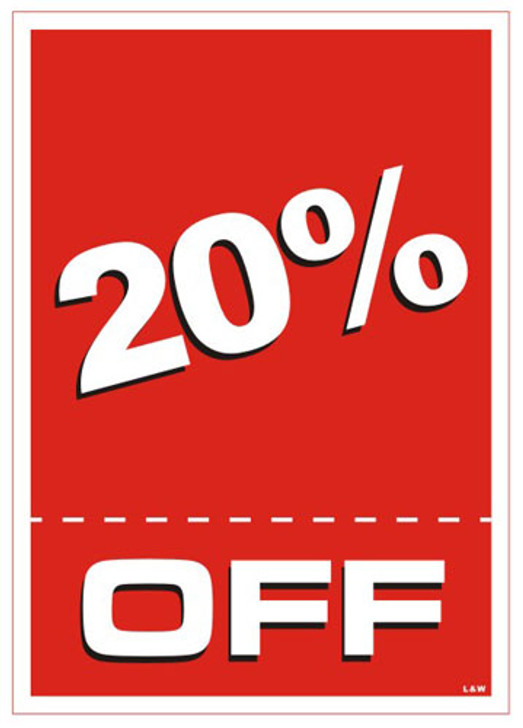 Single Sided A4 Sale Showcards pack of 20
