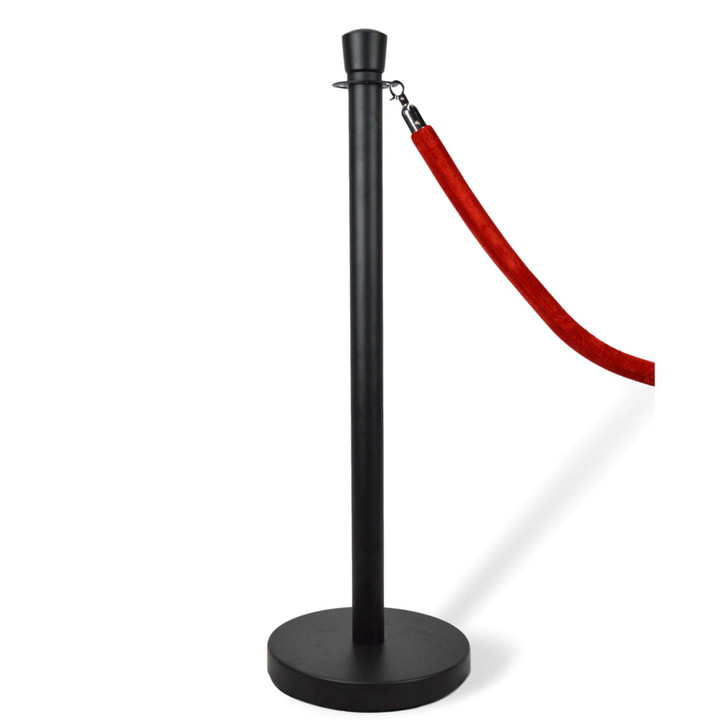 Rope Queue Barriers Black